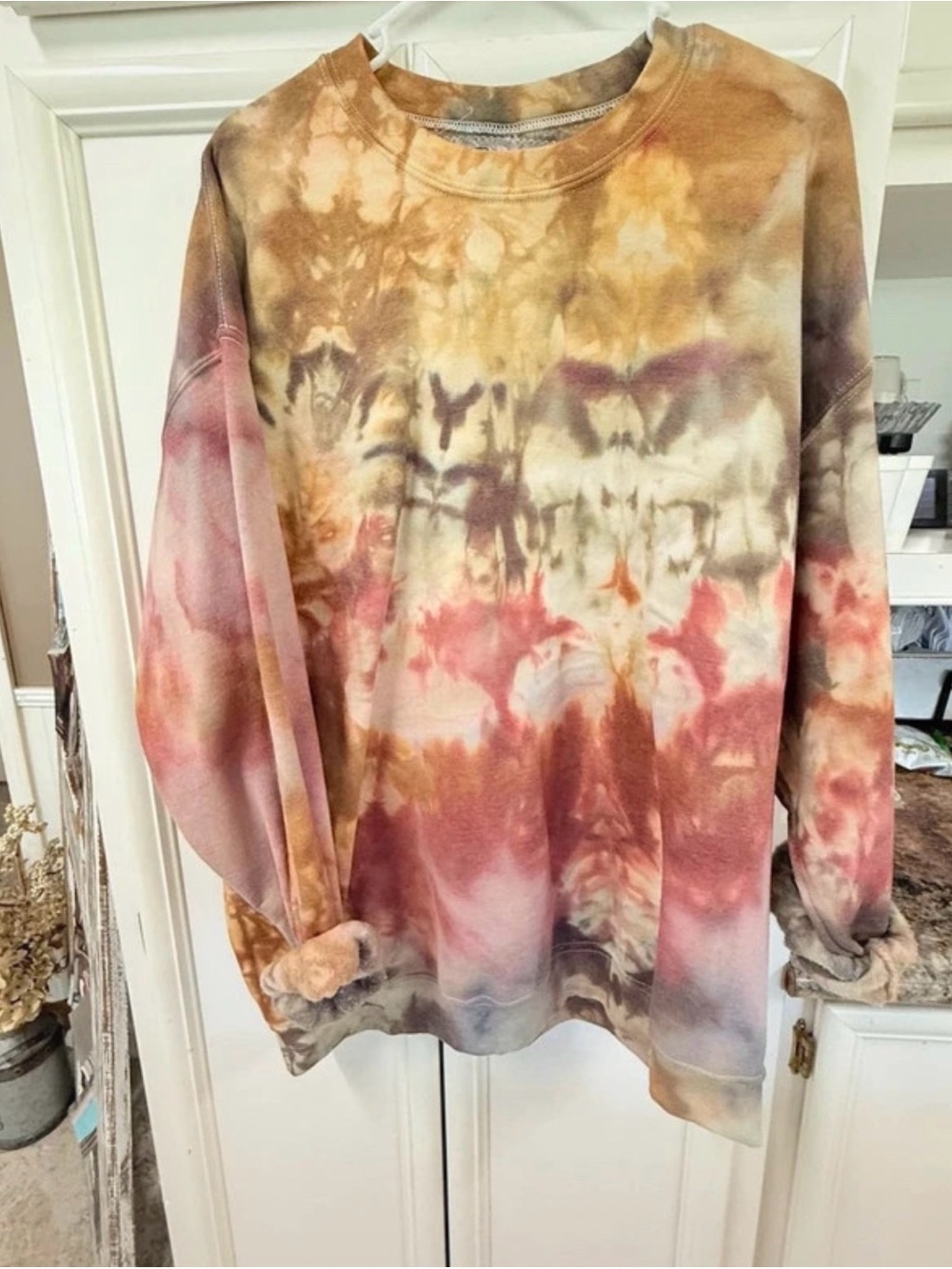 Tie-Dye Oversized Sweatshirt - Multicolor